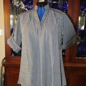 Women's Black & White Checkered Top- No Label